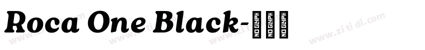 Roca One Black字体转换